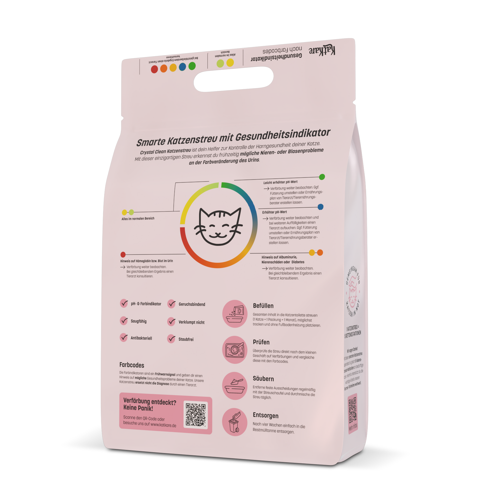 KatKare - Crystal Clean - Smarte Katzenstreu mit Gesundheitsindikator