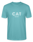 "CAT DAD" | Männer Bio-T-Shirt - Pastelltürkis