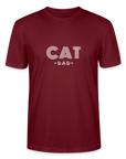 "CAT DAD" | Männer Bio-T-Shirt - Burgunderrot