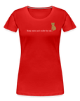 "Keep calm and cuddle the cat" | Frauen Bio-T-Shirt - Rot