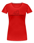 "Zertifizierte Katzen Servicekraft" | Frauen Bio-T-Shirt - Rot