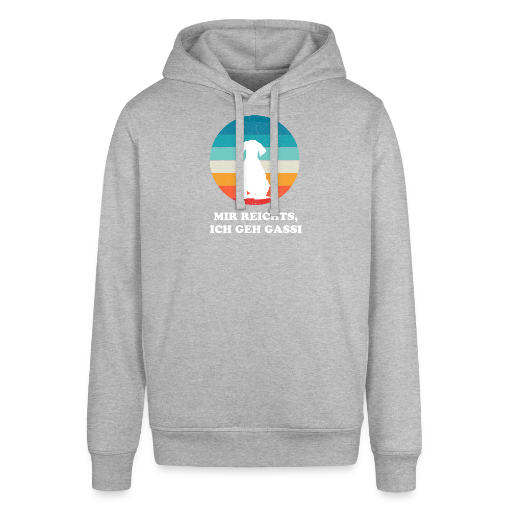 "Mir reichts, Ich geh Gassi!" | Unisex Bio-Hoodie - Grau meliert