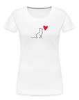 "Catlove" | Frauen Bio-T-Shirt - Weiß