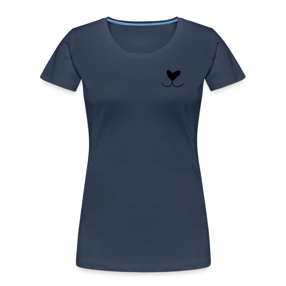 "Doglove" | Frauen Bio-T-Shirt - Navy