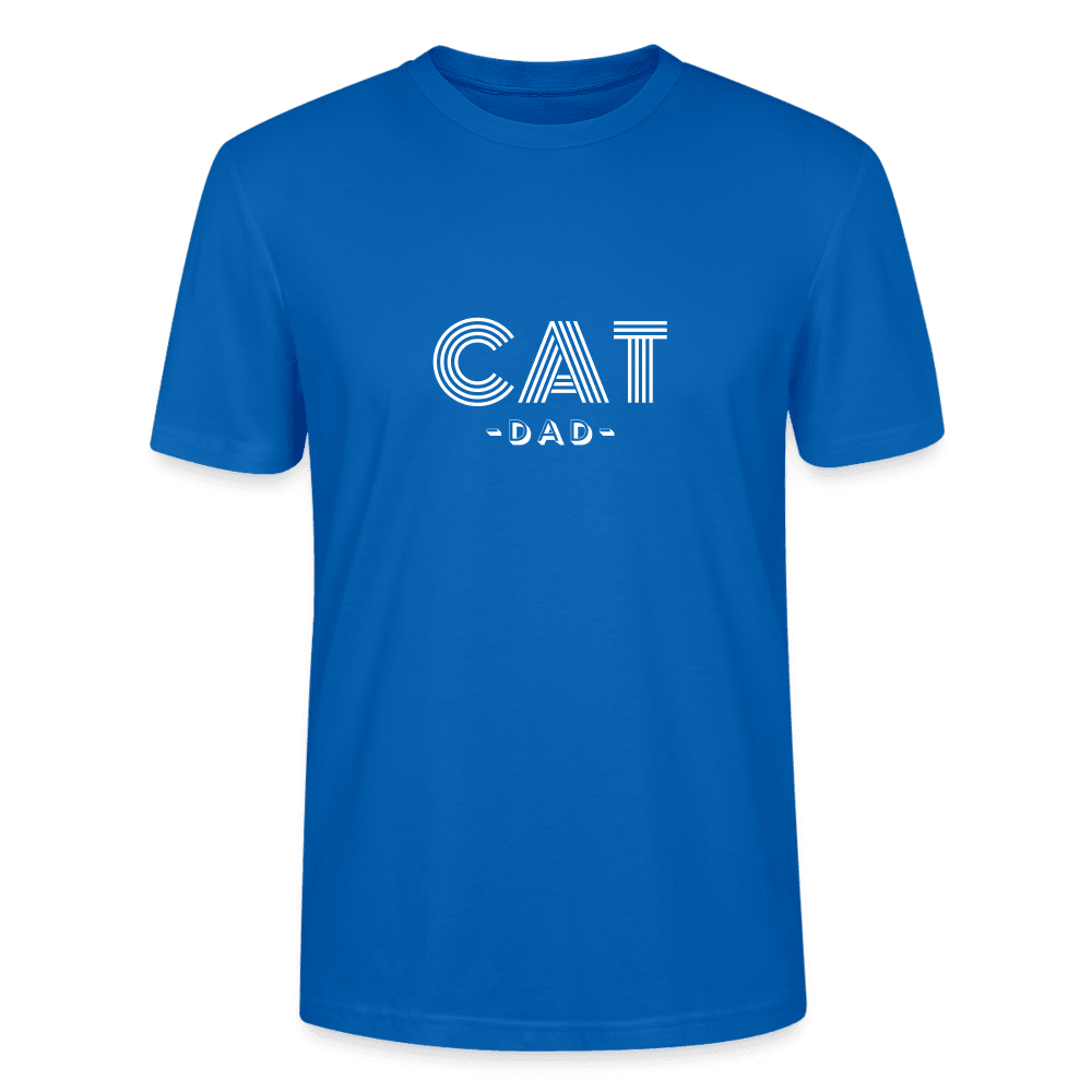 &quot;CAT DAD&quot; | Männer Bio-T-Shirt - Pfauenblau