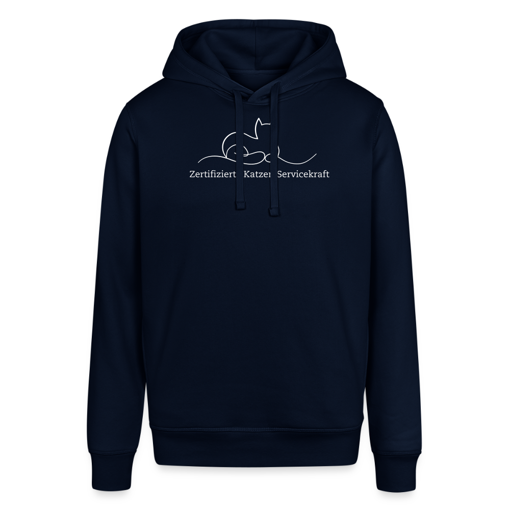 "Zertifizierte Katzen Servicekraft" | Unisex Bio Hoodie - Navy