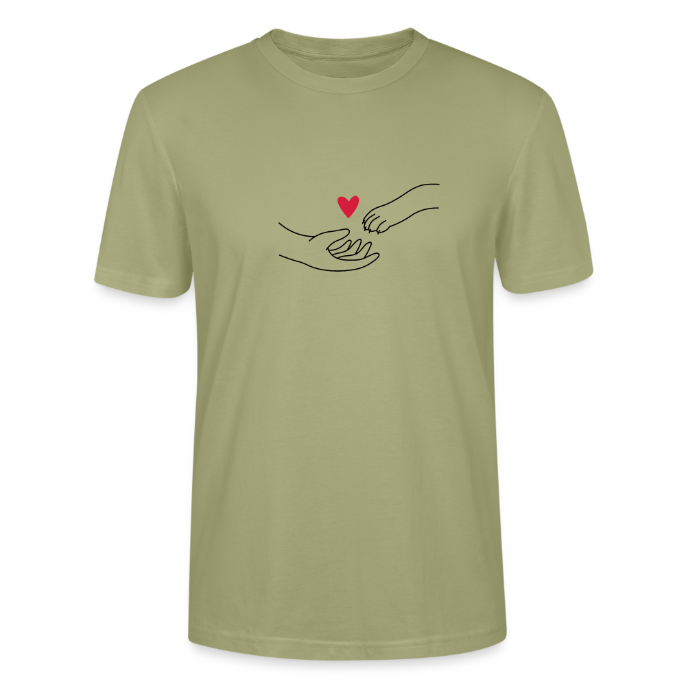 "Catlove" | Männer Bio-T-Shirt - Nebelgrün