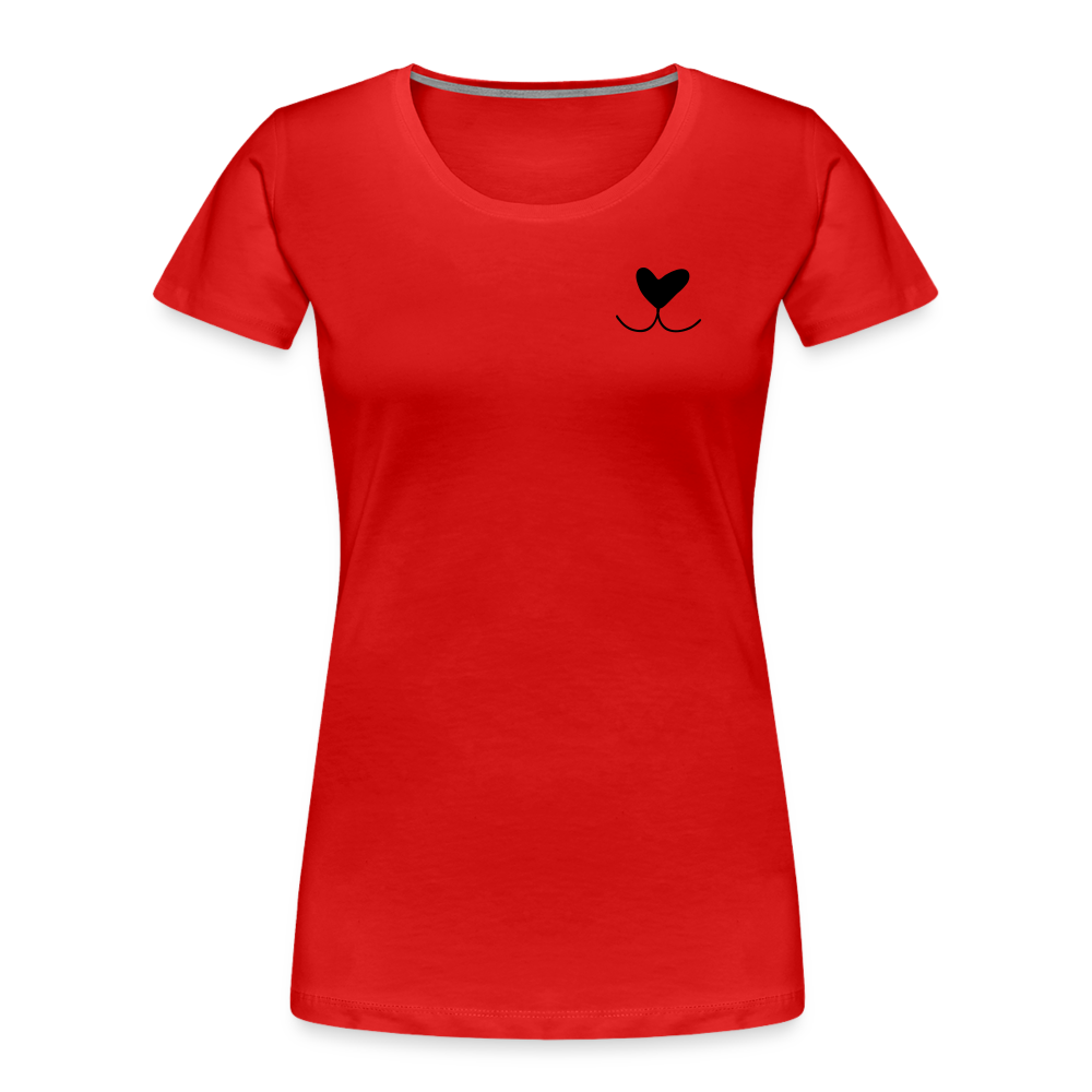 "Doglove" | Frauen Bio-T-Shirt - Rot