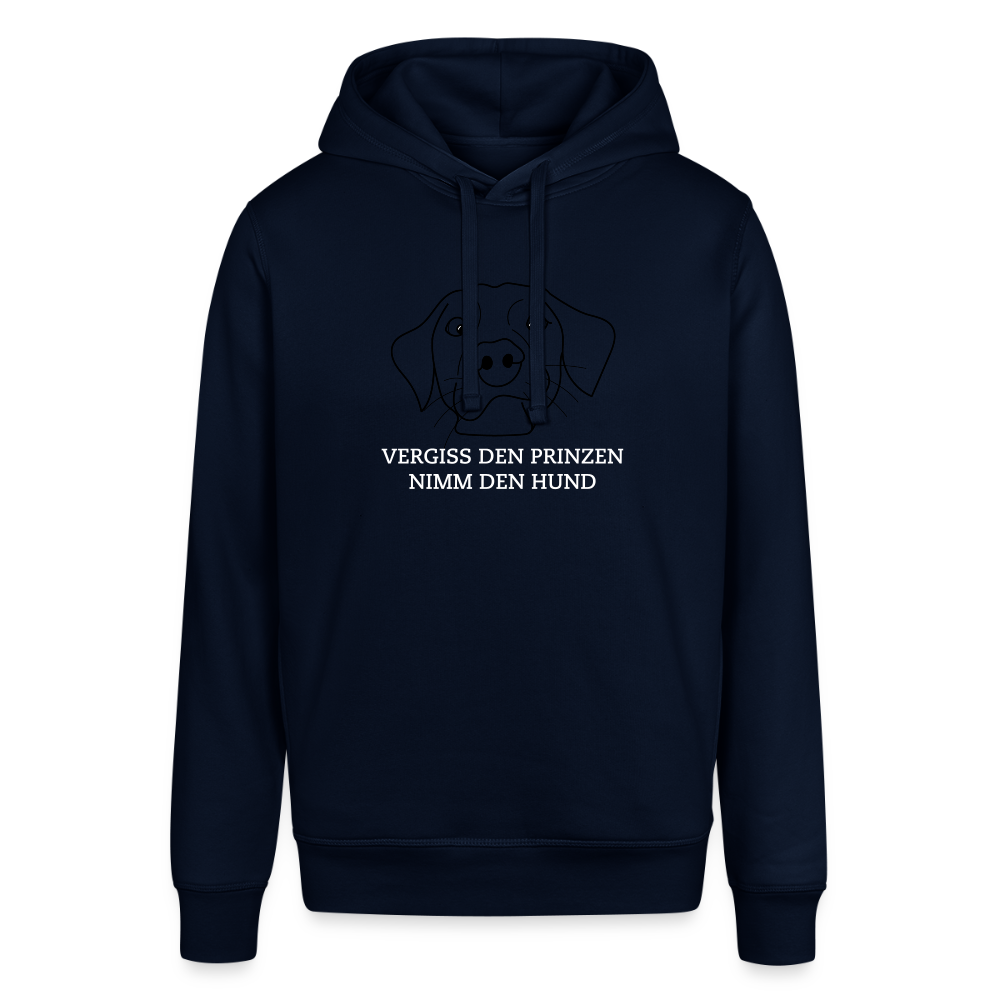 "Vegiss den Prinzen, nimm den Hund!" | Frauen Bio-Hoodie - Navy