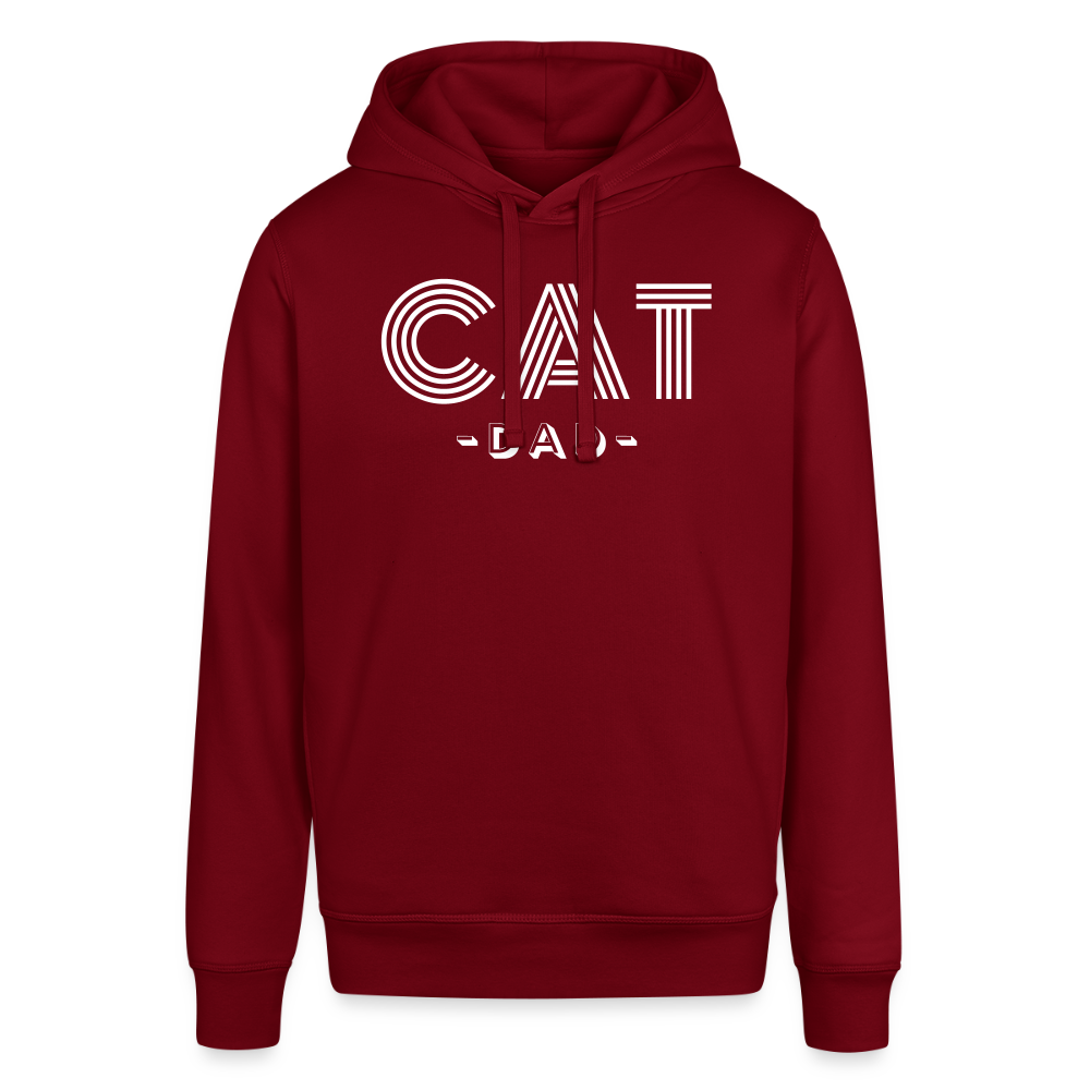 "CAT DAD" | Unisex Bio-Hoodie - Burgunderrot