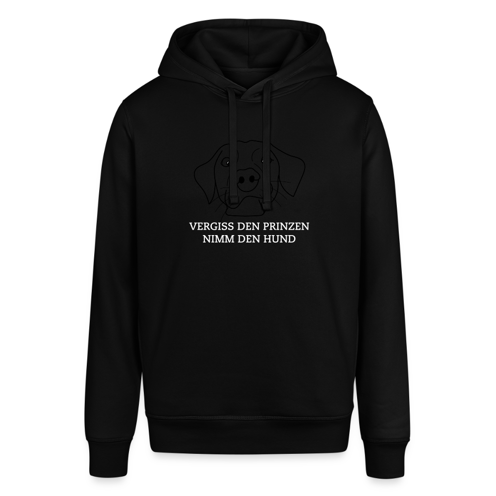 "Vegiss den Prinzen, nimm den Hund!" | Frauen Bio-Hoodie - Schwarz