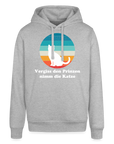 "Vergiss den Prinzen nimm die Katze!" | Frauen Bio-Hoodie - Grau meliert