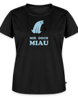 "Mir doch Miau" | Frauen Bio-T-Shirt mit Rundhals-Ausschnitt - Schwarz