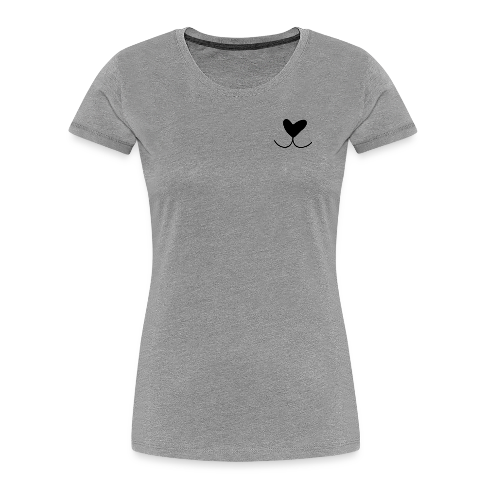 "Doglove" | Frauen Bio-T-Shirt - Grau meliert