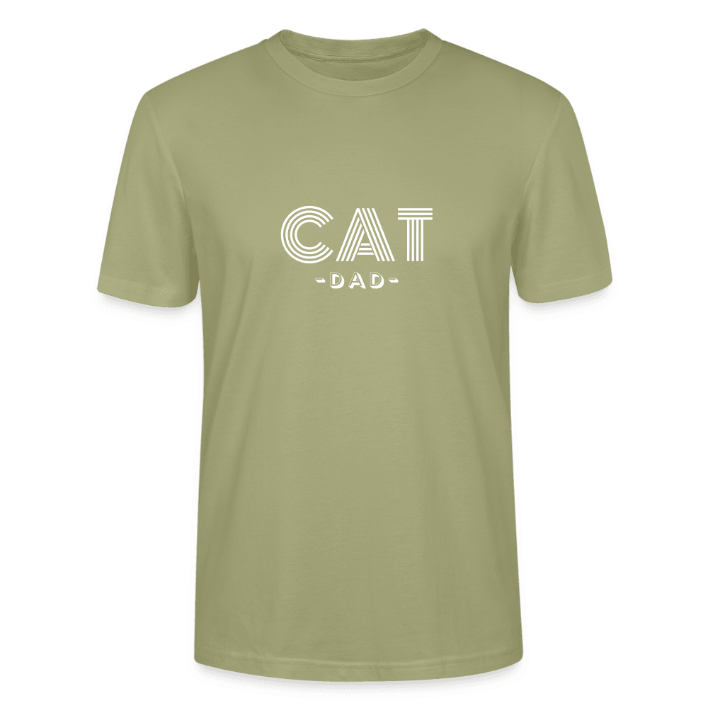 &quot;CAT DAD&quot; | Männer Bio-T-Shirt - Nebelgrün