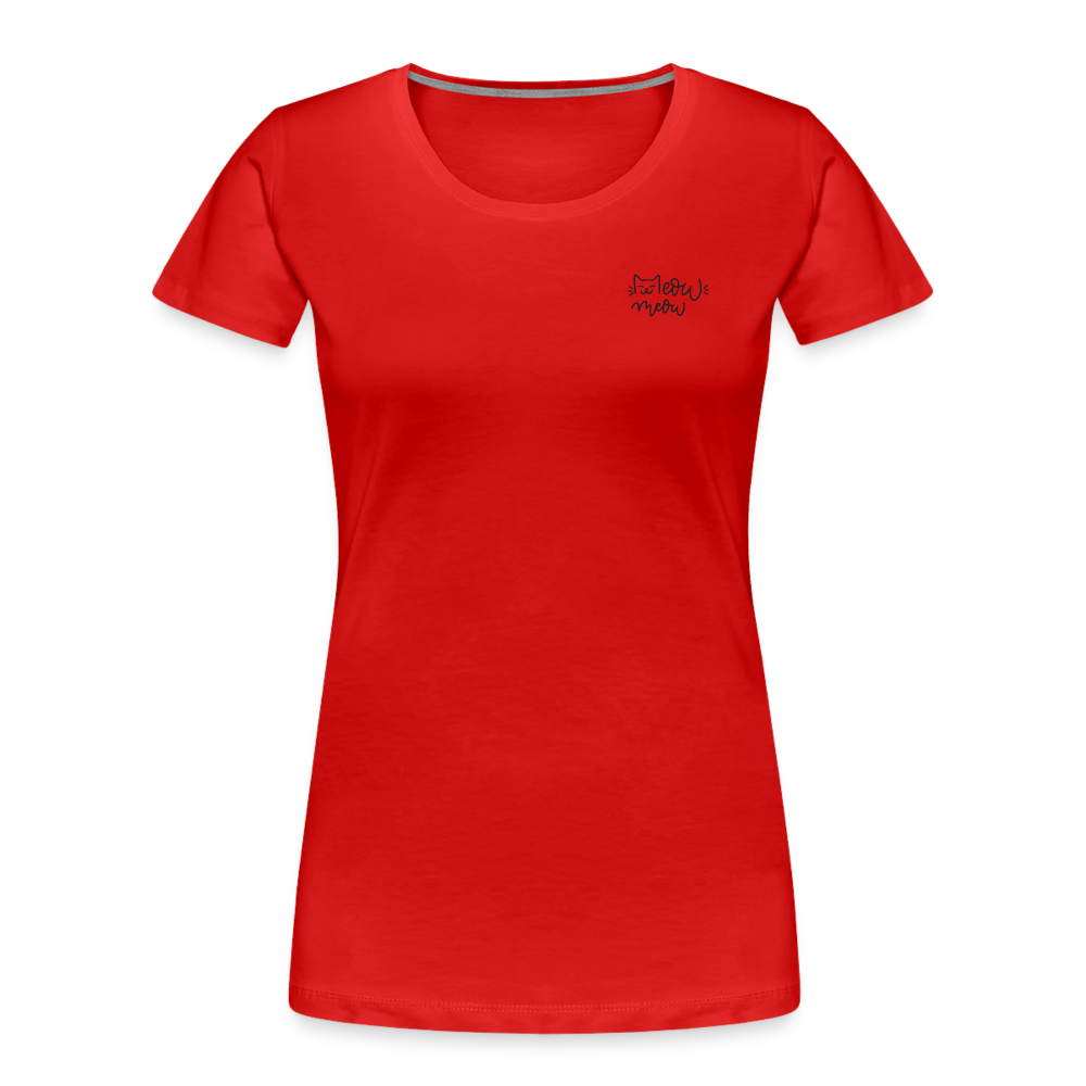 "Meow Meow" | Frauen Bio-T-Shirt - Rot