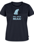"Mir doch Miau" | Frauen Bio-T-Shirt mit Rundhals-Ausschnitt - Navy