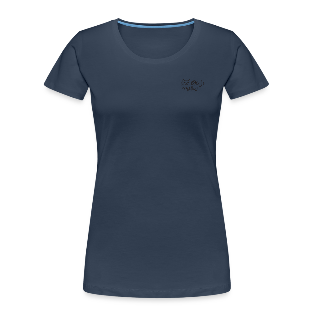 "Meow Meow" | Frauen Bio-T-Shirt - Navy