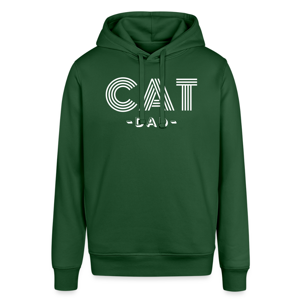 "CAT DAD" | Unisex Bio-Hoodie - Flaschengrün