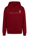 "Keep calm and cuddle the cat" | Unisex Bio Hoodie - Burgunderrot