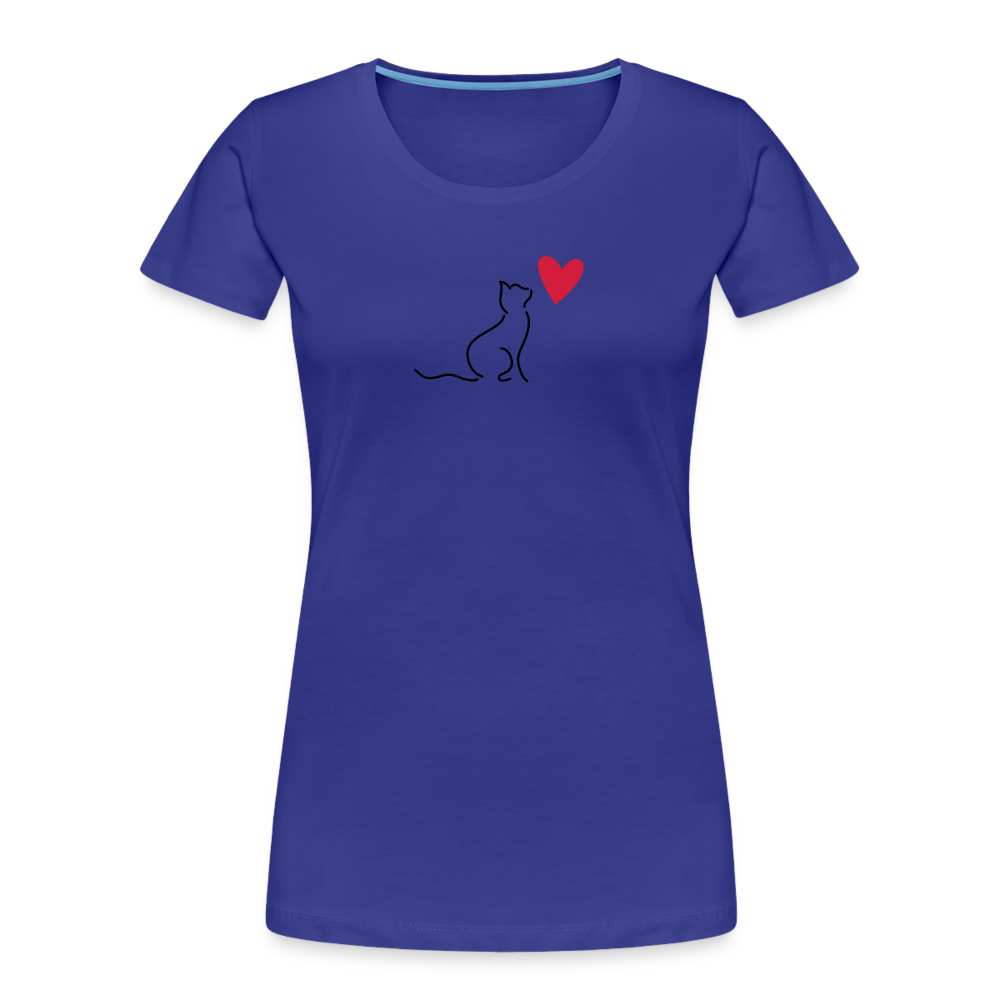 "Catlove" | Frauen Bio-T-Shirt - Königsblau