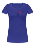 "Catlove" | Frauen Bio-T-Shirt - Königsblau