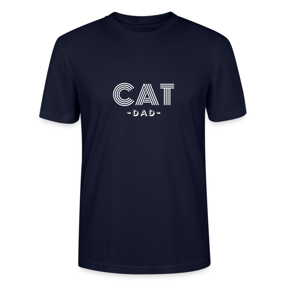 "CAT DAD" | Männer Bio-T-Shirt - Navy