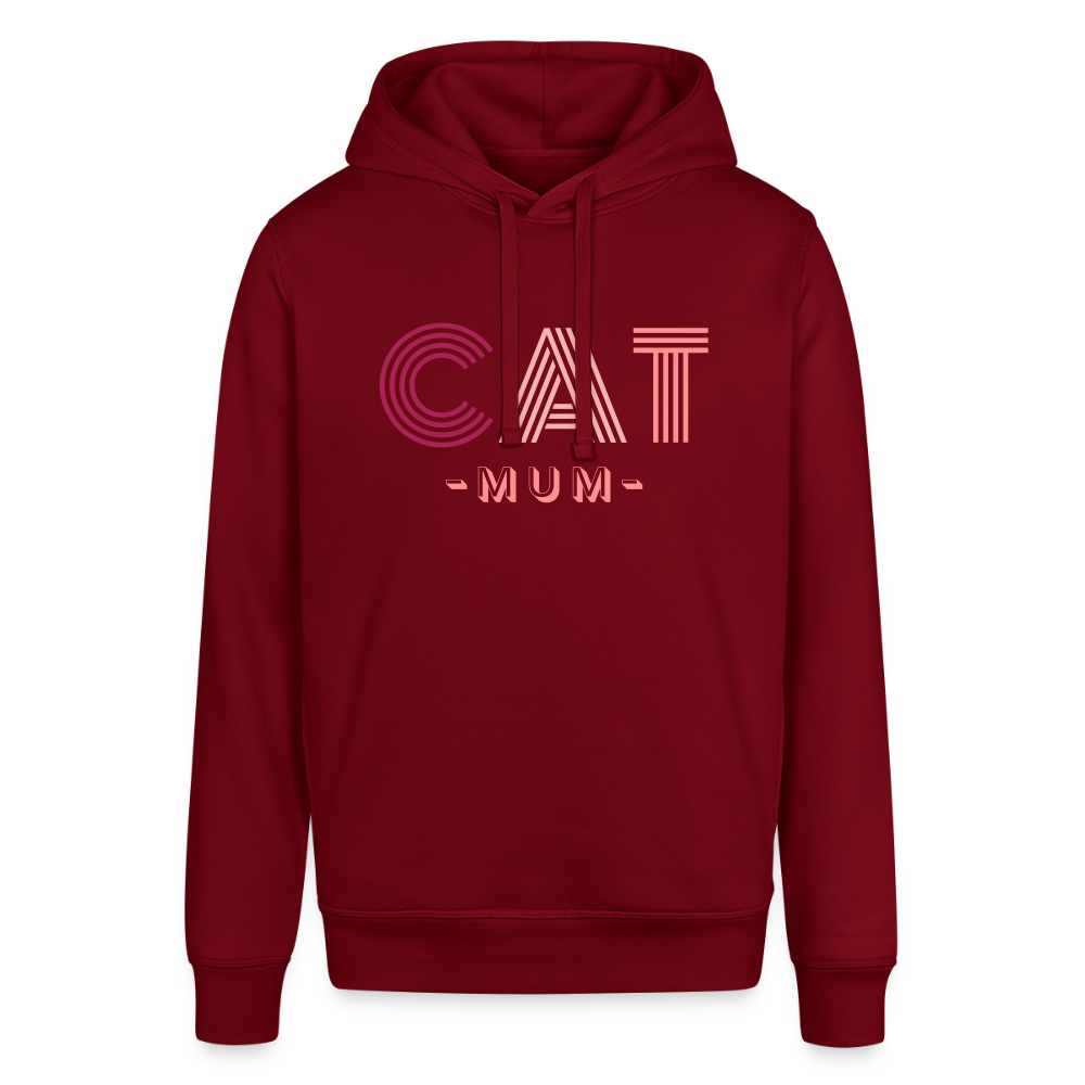 "CAT MOM" | Frauen Bio-Hoodie - Burgunderrot