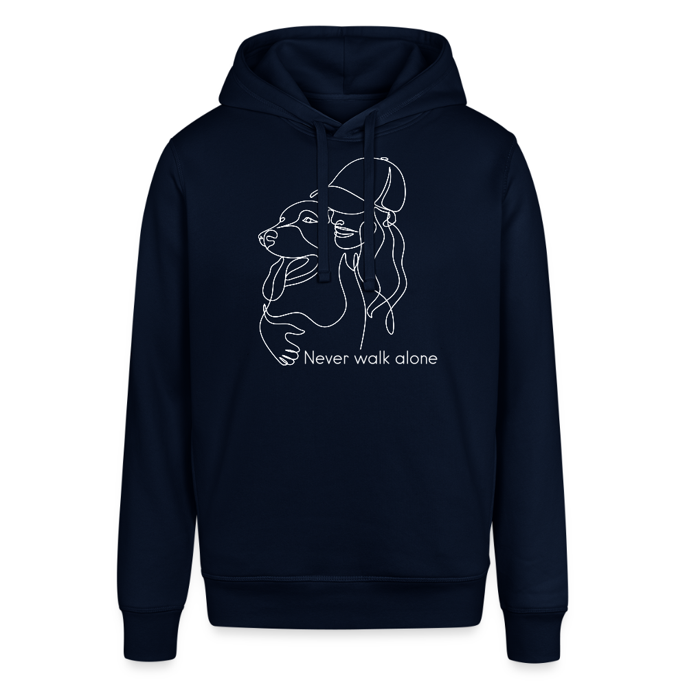 "Never walk alone!" | Frauen Bio-Hoodie - Navy
