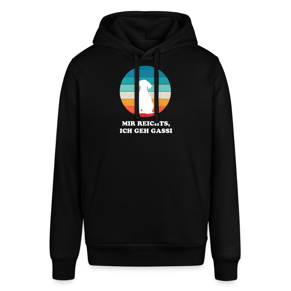 "Mir reichts, Ich geh Gassi!" | Unisex Bio-Hoodie - Schwarz