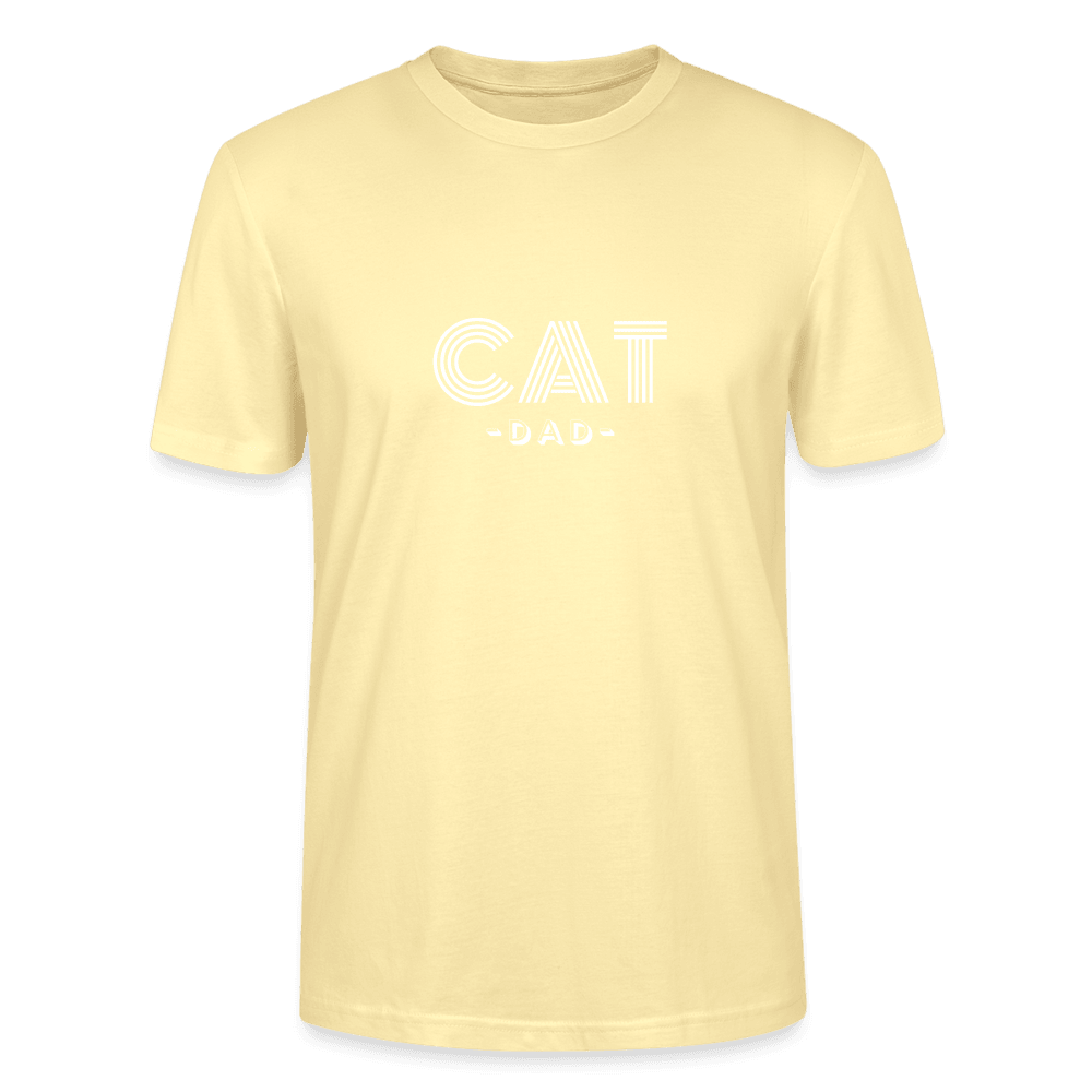 &quot;CAT DAD&quot; | Männer Bio-T-Shirt - Creme