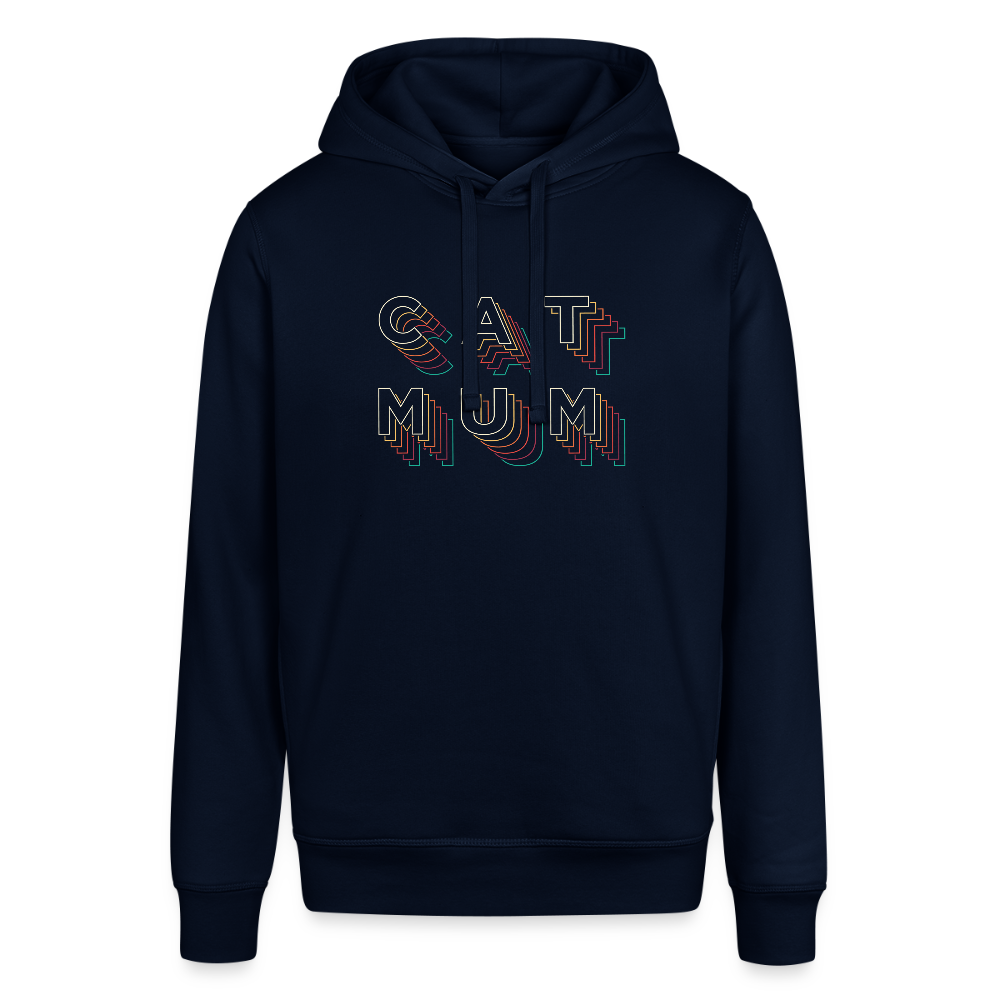 "CAT MOM" Retro bunt | Frauen Bio-Hoodie - Navy