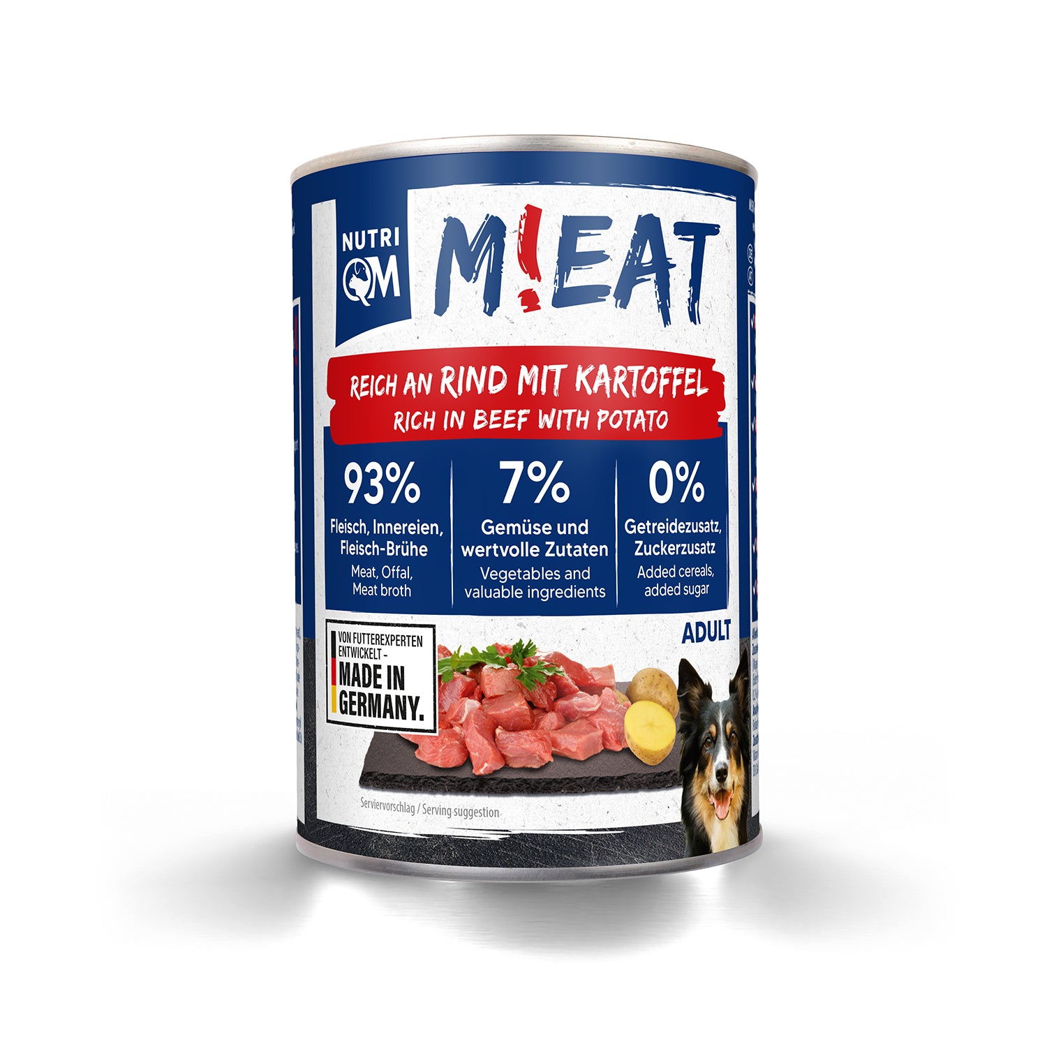 NutriQM Nassfutter M!eat Rind &amp; Kartoffel