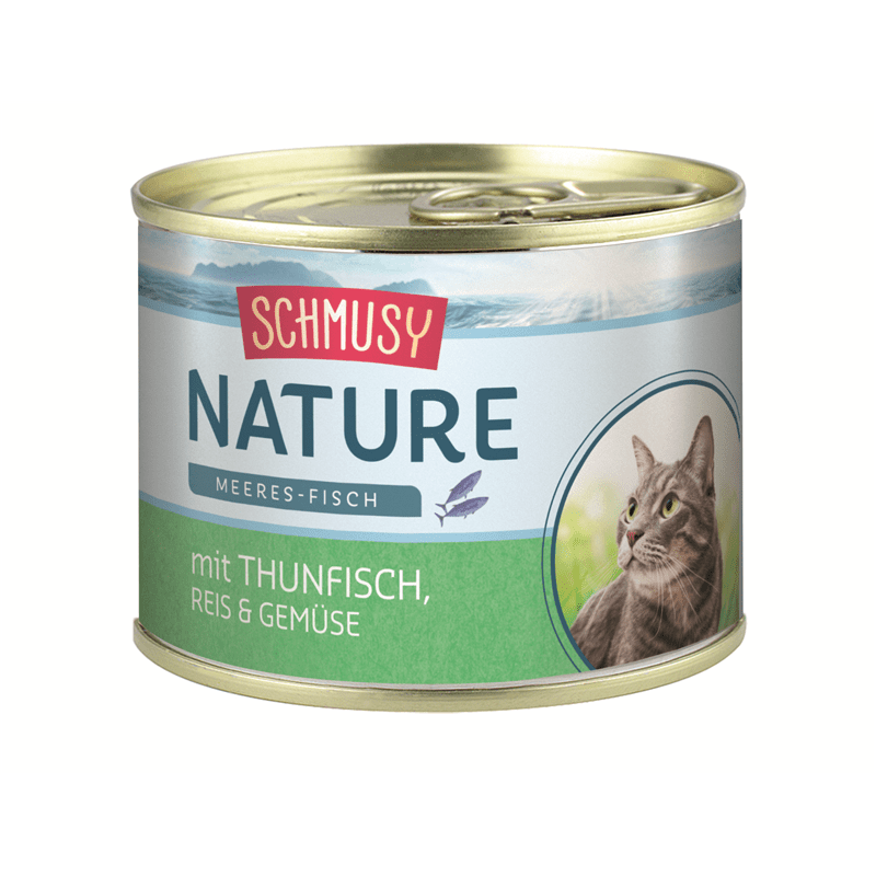 Artikel mit dem Namen Schmusy Thunfisch mit Reis im Shop von zoo.de , dem Onlineshop für nachhaltiges Hundefutter und Katzenfutter.