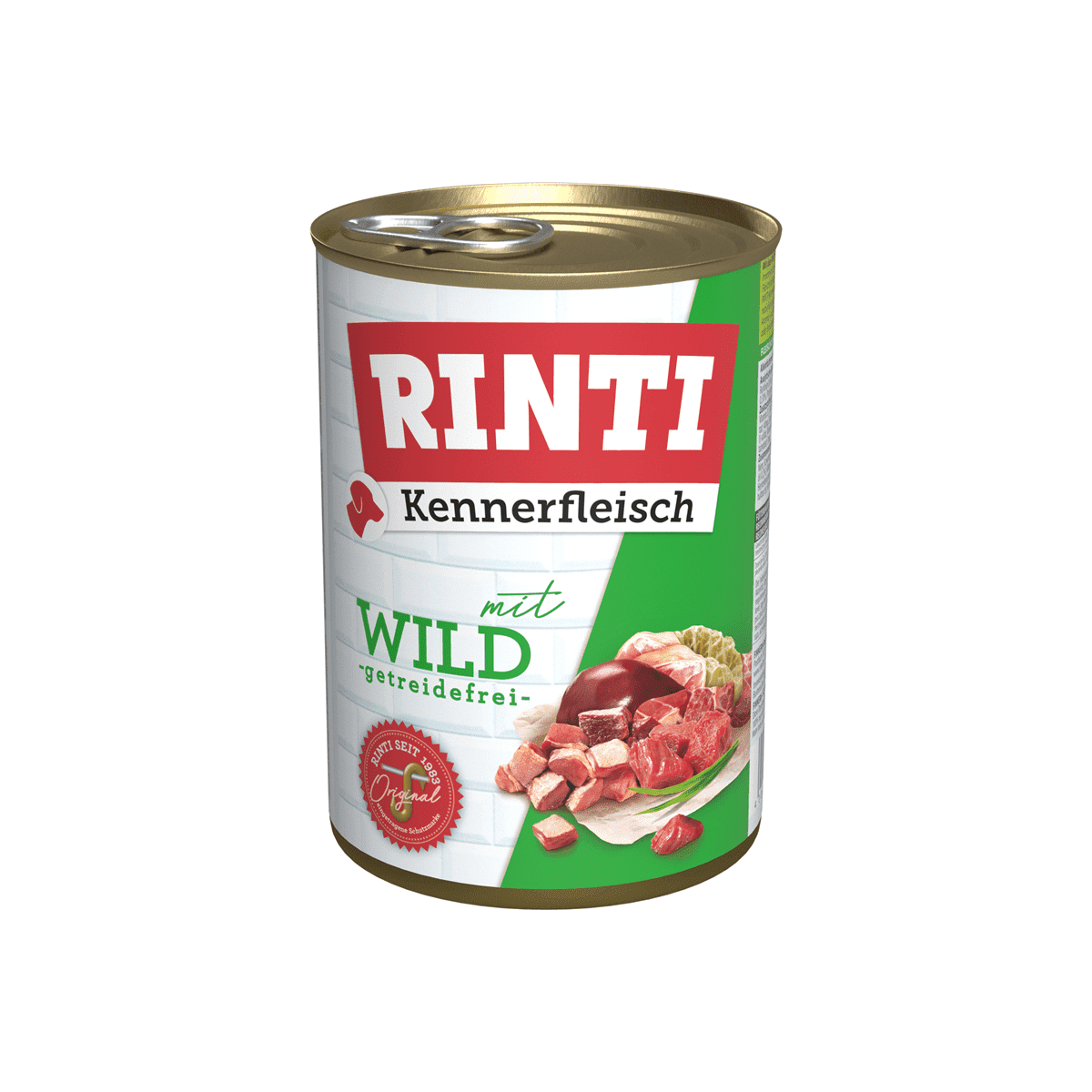Artikel mit dem Namen Rinti Kennerfleisch Wild im Shop von zoo.de , dem Onlineshop für nachhaltiges Hundefutter und Katzenfutter.