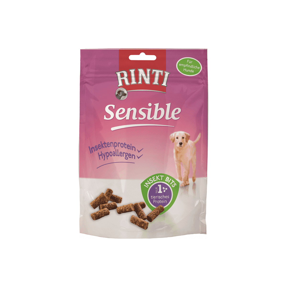 Artikel mit dem Namen Rinti Sensible Snack Insekt Bits im Shop von zoo.de , dem Onlineshop für nachhaltiges Hundefutter und Katzenfutter.