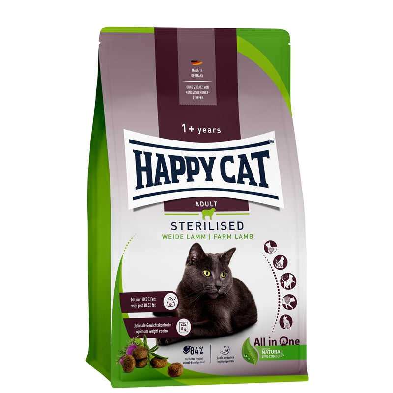 Happy Cat Sterilised Adult Weide Lamm