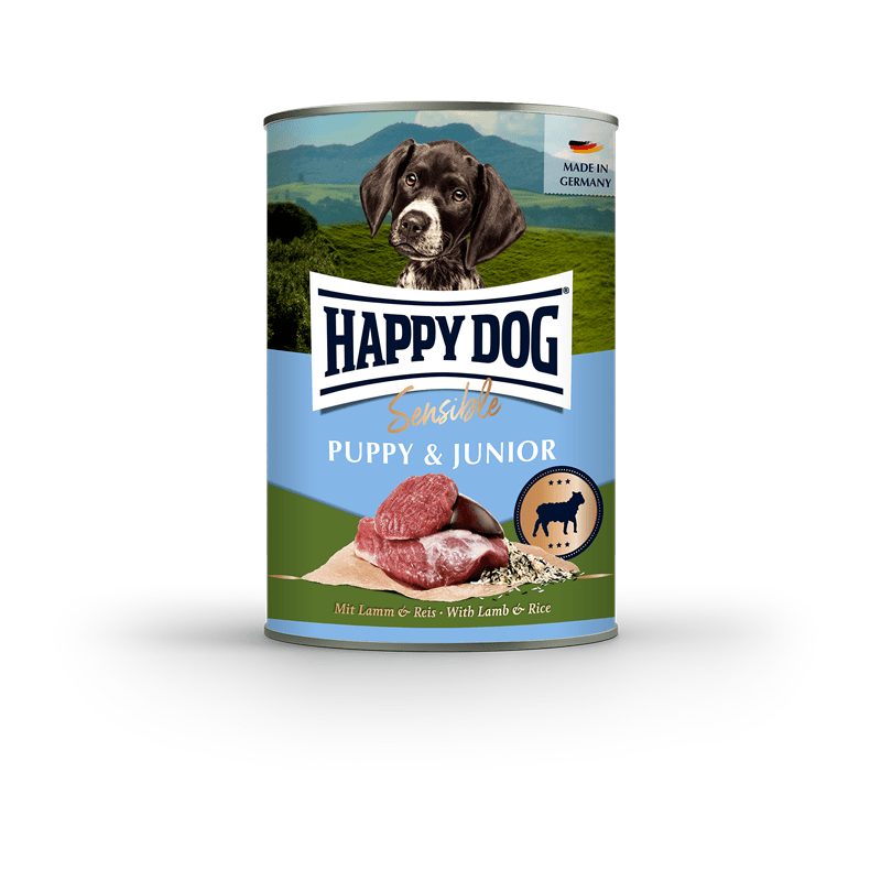 Artikel mit dem Namen HappyDog Sensible Puppy Lamm Reis im Shop von zoo.de , dem Onlineshop für nachhaltiges Hundefutter und Katzenfutter.
