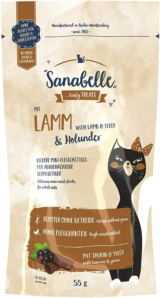 Artikel mit dem Namen Sanabelle Snack mit Lamm & Holunder im Shop von zoo.de , dem Onlineshop für nachhaltiges Hundefutter und Katzenfutter.