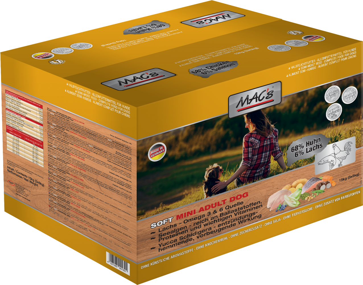 MAC&#39;s DOG Trockenfutter Soft Mini Huhn