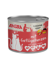 AMORA Fleisch Pur mit Geflügelherzen