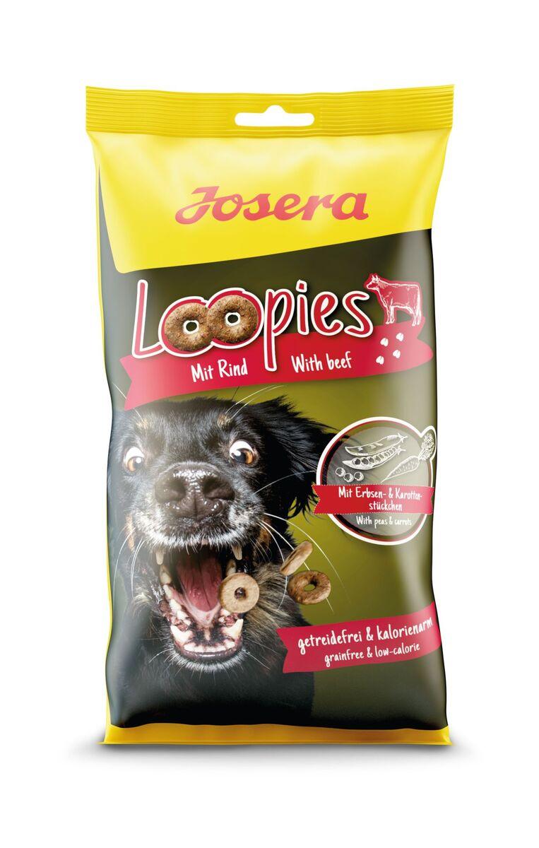 Artikel mit dem Namen Josera Hund Loopies Rind 150g im Shop von zoo.de , dem Onlineshop für nachhaltiges Hundefutter und Katzenfutter.