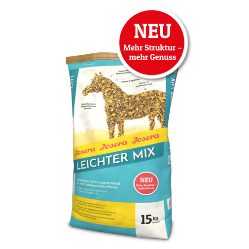 Josera Leichter Mix Apfel-Luzerne Müsli für Pferde, 15 kg Beutel
