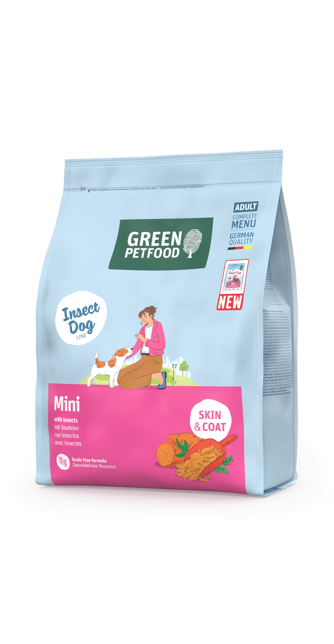 Green Petfood Hund Mini with Insects zoo-de