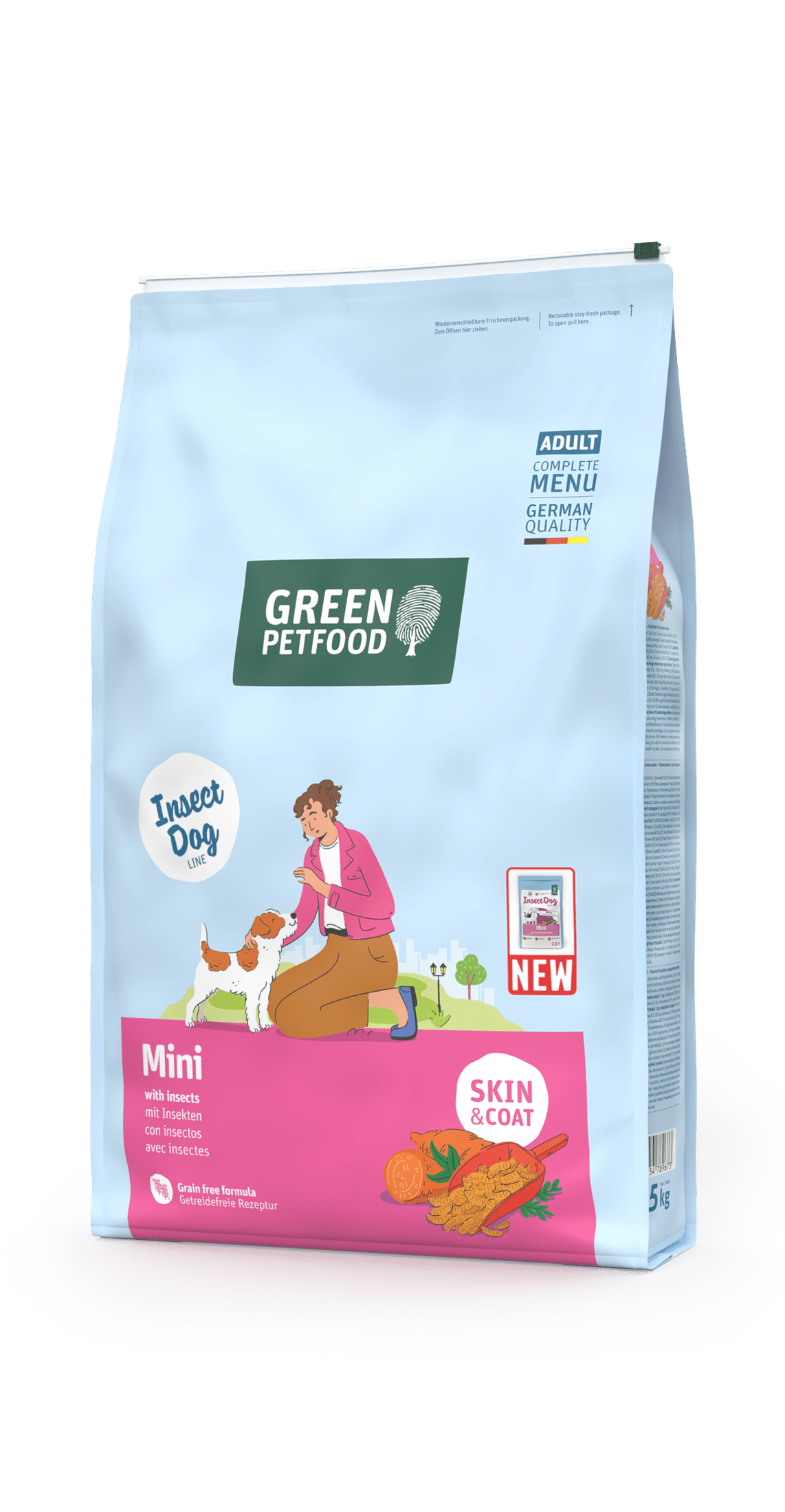 Green Petfood Hund Mini with Insects zoo-de