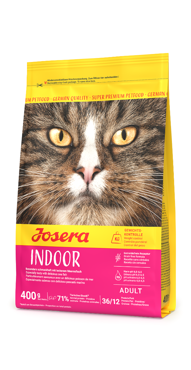 Josera Cat Indoor Katzentrockenfutter getreidefrei, 400-g-Beutel