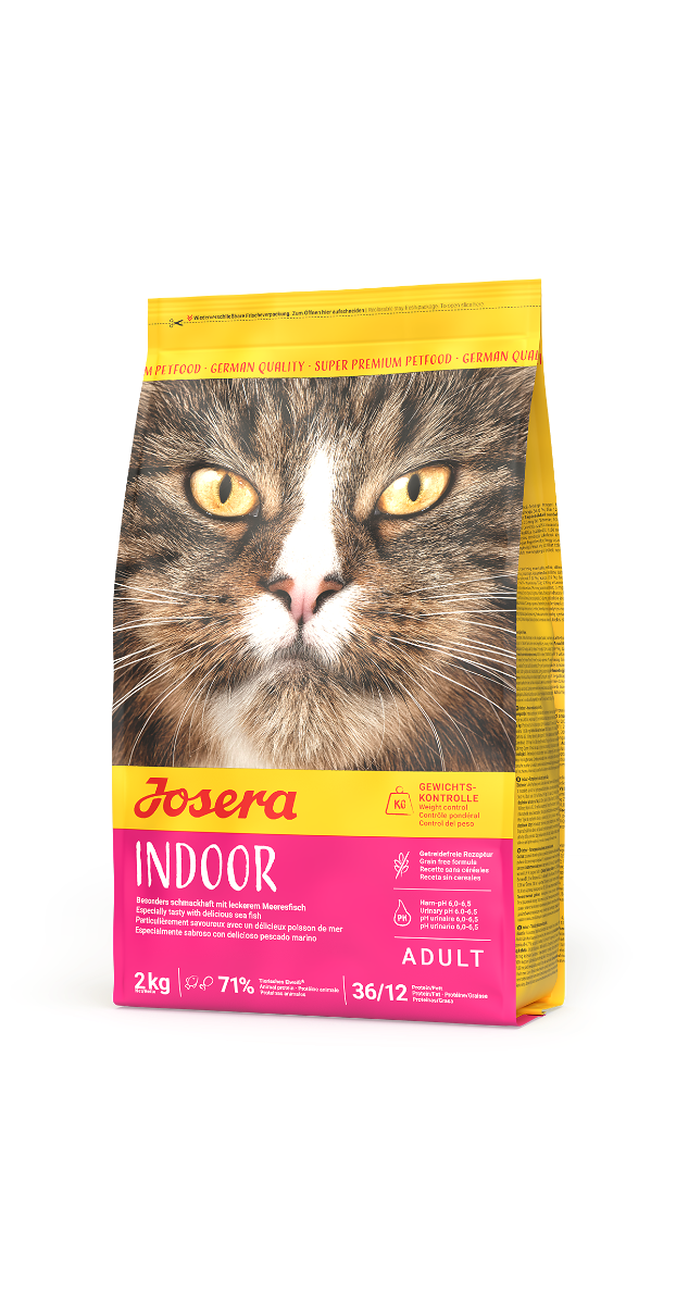 Josera Cat Indoor Katzentrockenfutter getreidefrei, 2-kg-Beutel