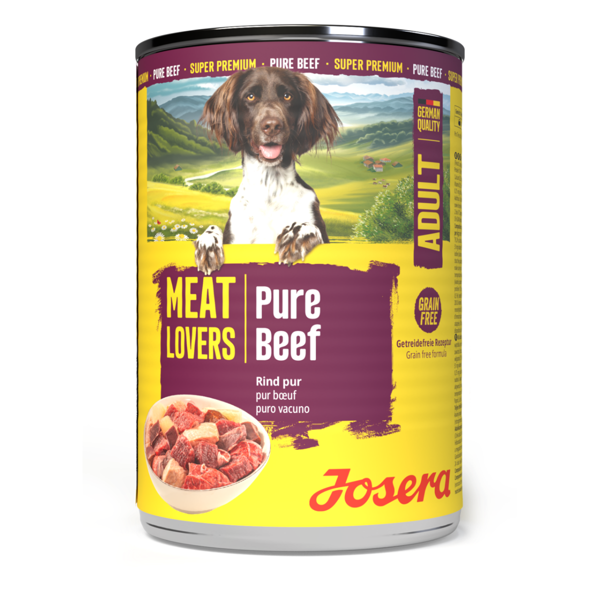 Josera Meat Lovers Pure Beef Hundenassfutter mit 68 % Rind, 400-g-Dose
