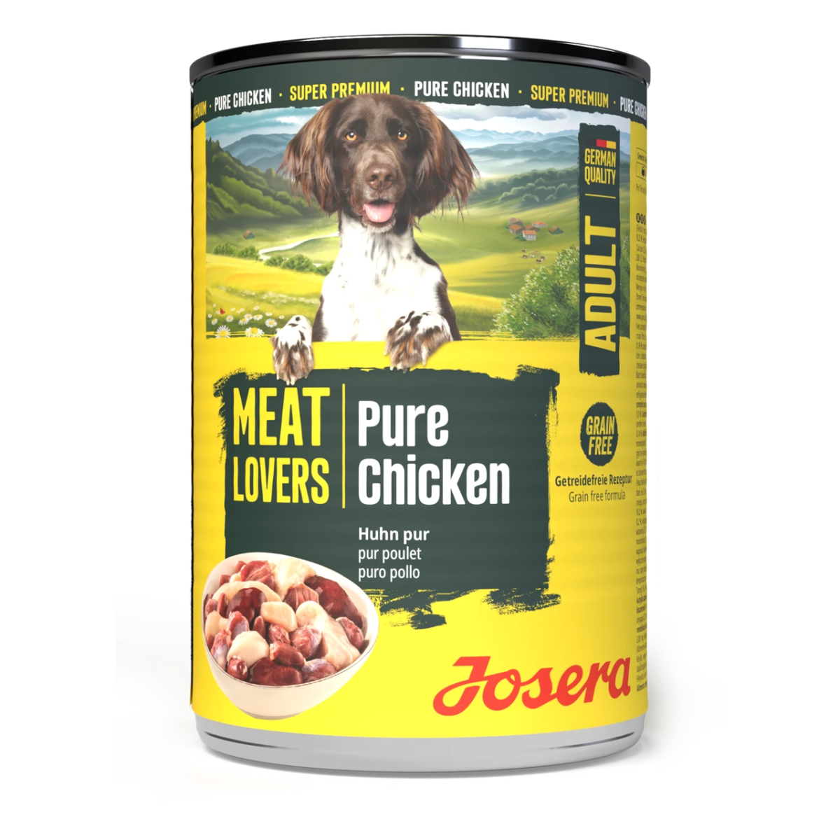 Josera Meat Lovers Pure Chicken Hundenassfutter mit 68 % Huhn, 400-g-Dose