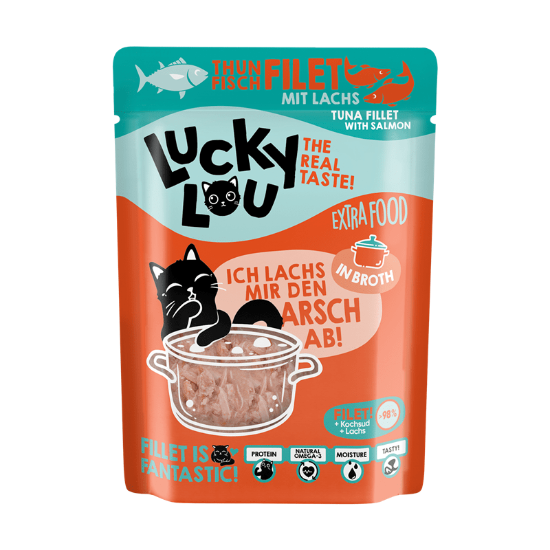 Lucky Lou Cat Extrafood PB Thunfischfilet &amp; Lachs in Broth zoo-de